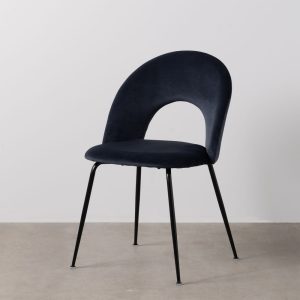 Silla Azul Tejido-Metal Contract 49 X 60 X 81 Cm Silla Azul Tejido-Metal Contract 49 X 60 X 81 Cm