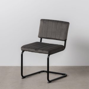 Silla Taupe Tejido-Metal Contract 48 X 56 X 82 Cm Silla Taupe Tejido-Metal Contract 48 X 56 X 82 Cm