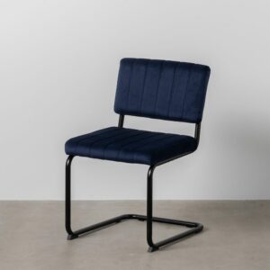 Silla Azul Tejido-Metal Contract 48 X 56 X 82 Cm Silla Azul Tejido-Metal Contract 48 X 56 X 82 Cm