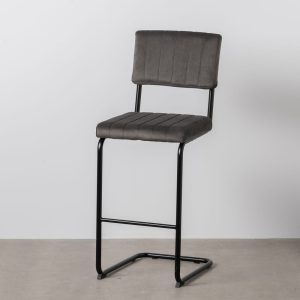 Taburete Taupe Tejido-Metal Contract 44 X 50 X 115 Cm Taburete Taupe Tejido-Metal Contract 44 X 50 X 115 Cm