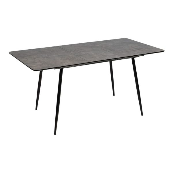 Mesa extensible gris dm-metal salón 120 x 80 x 75 cm