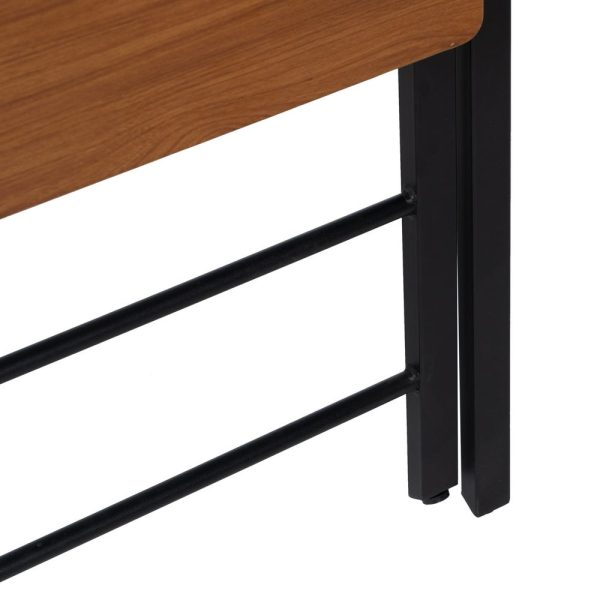 Escritorio marrón-negro dm-metal 87 x 56 x 87 cm