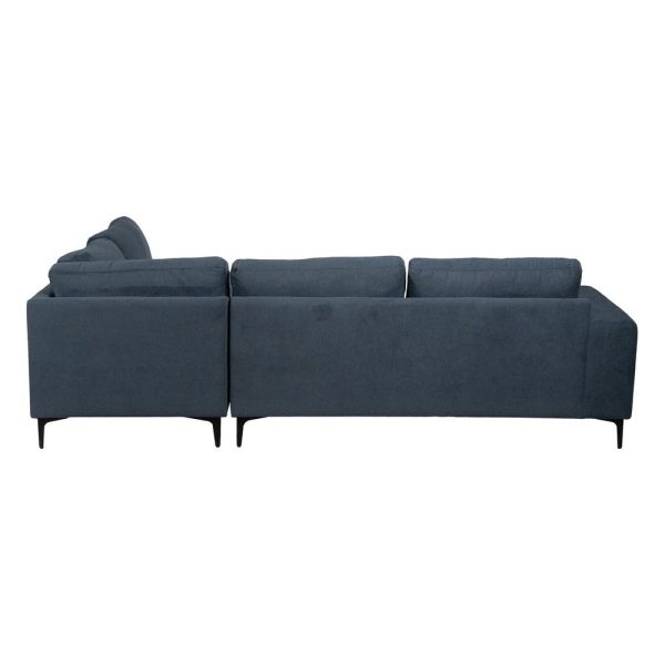 Sofá chaise longue derecha azul 266 x 222 x 80 cm