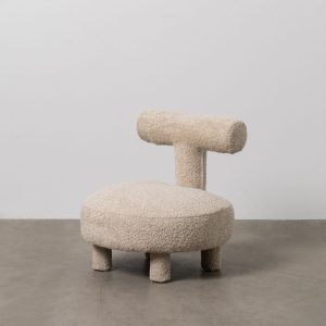 Silla Beige Tejido Salón 51 X 51 X 49 Cm