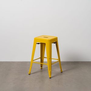 Taburete Amarillo Metal Dallas 42 X 42 X 61,20 Cm Taburete Amarillo Metal Dallas 42 X 42 X 61,20 Cm