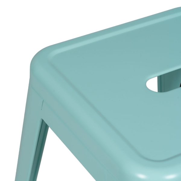 Taburete Turquesa Metal Dallas 43,50 X 43,50 X 76,50 Cm