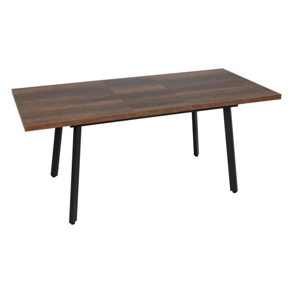 Mesa extensible marrón metal-madera pax 138 x 85 x 76 cm