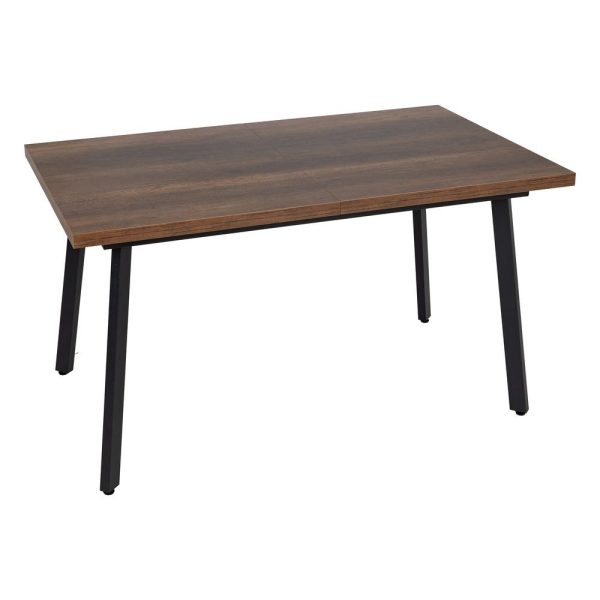 Mesa extensible marrón metal-madera pax 138 x 85 x 76 cm