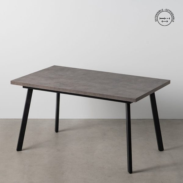 Mesa extensible gris metal-madera pax 138 x 85 x 76 cm