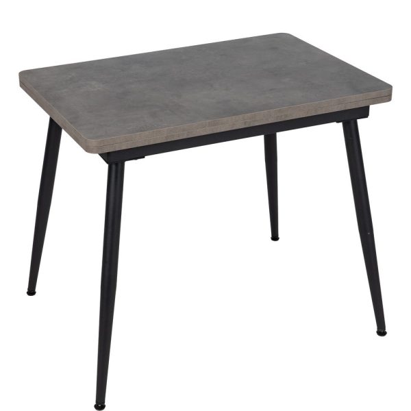 Mesa extensible gris metal-madera pax 90 x 60 x 75 cm