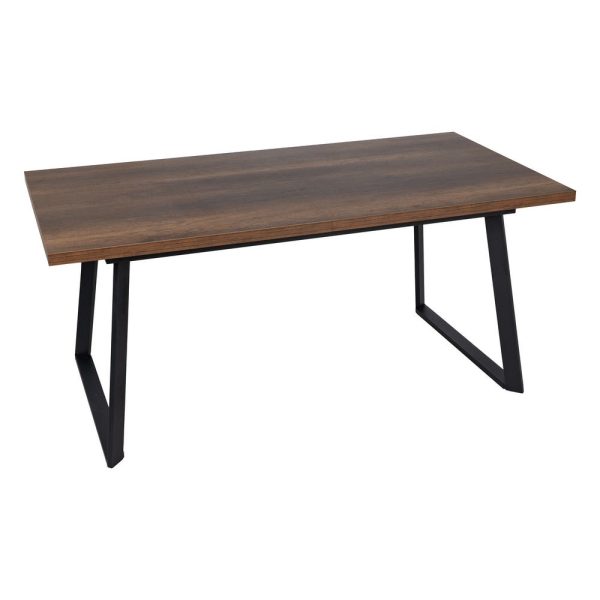 Mesa extensible marrón metal-madera pax 170 x 90 x 75 cm