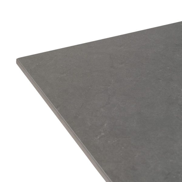 Mesa extensible gris-negro 170 x 90 x 76 cm