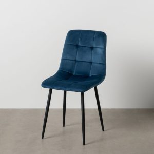 Silla Azul Oscuro Terciopelo Contract 45 X 51 X 88,50 Cm Silla Azul Oscuro Terciopelo Contract 45 X 51 X 88,50 Cm