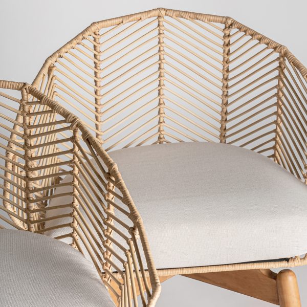 SILLA PLISSÉ RATTAN