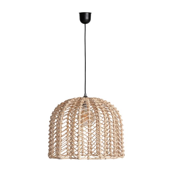 LÁMPARA DE COLGAR PLISSÉ RATTAN