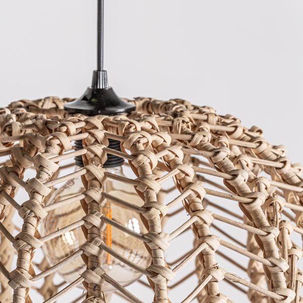 LÁMPARA DE COLGAR PLISSÉ RATTAN