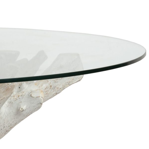 Mesa comedor blanco rozado 140 x 140 x 75 cm