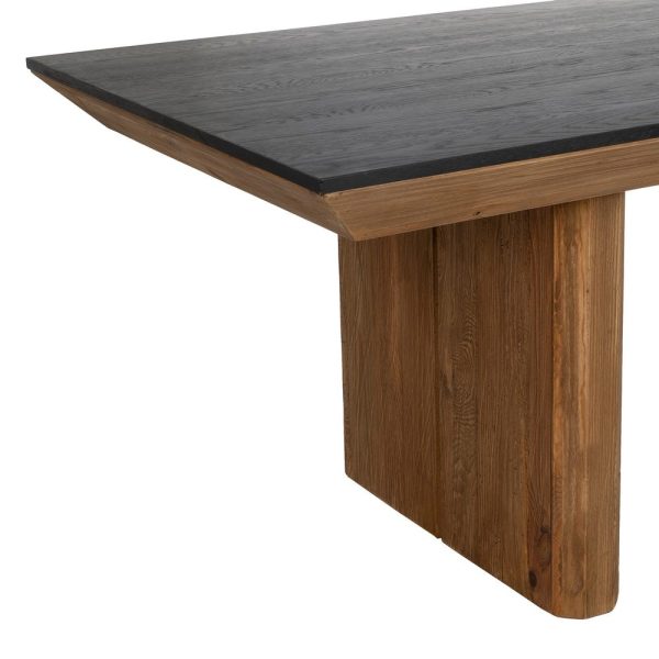 Mesa comedor natural-negro 240 x 100 x 76 cm