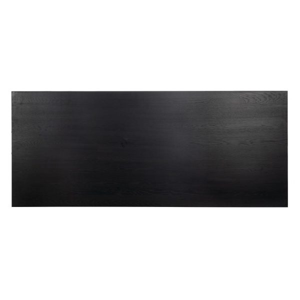 Mesa comedor natural-negro 240 x 100 x 76 cm