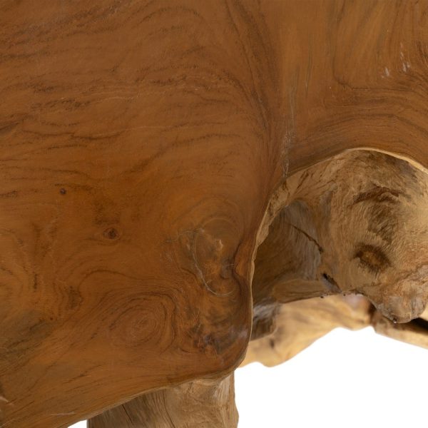Consola natural madera de teca entrada 80 x 40 x 80 cm