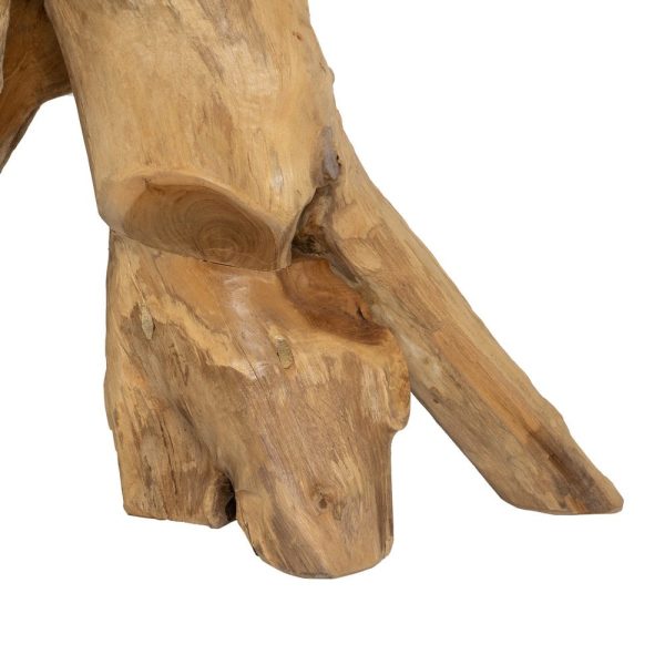 Consola natural madera de teca entrada 80 x 40 x 80 cm
