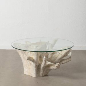 Mesa Centro Blanco Rozado 90 X 90 X 45 Cm Mesa Centro Blanco Rozado 90 X 90 X 45 Cm