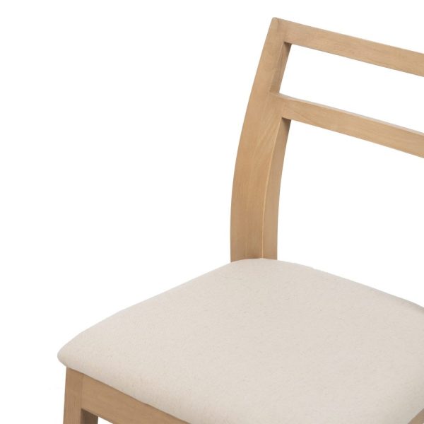 Silla natural-beige tejido-madera 41 x 50 x 81 cm