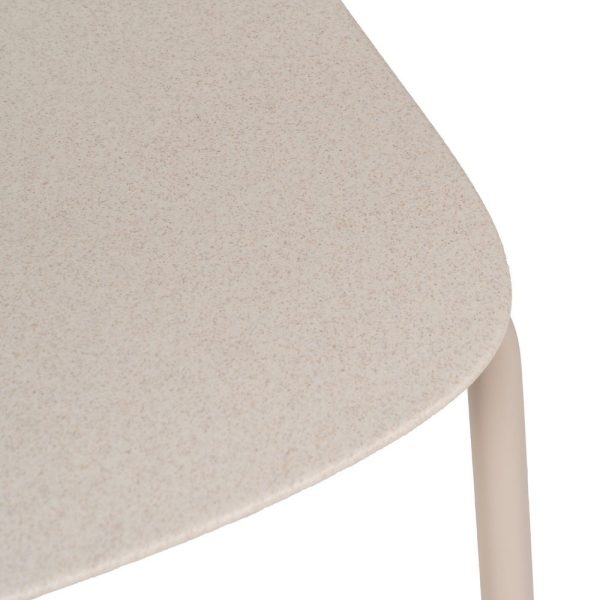 Silla beige pp-metal exterior 50 x 53 x 85 cm