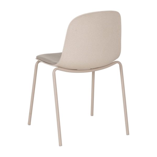 Silla beige pp-metal exterior 50 x 53 x 85 cm