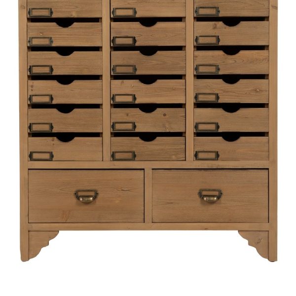 Mueble cajones natural dm-madera 85,50 x 36,50 x 133 cm