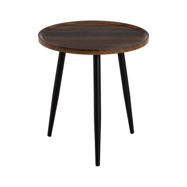 Mesa auxiliar marrón dm-metal salón 50 x 50 x 54 cm