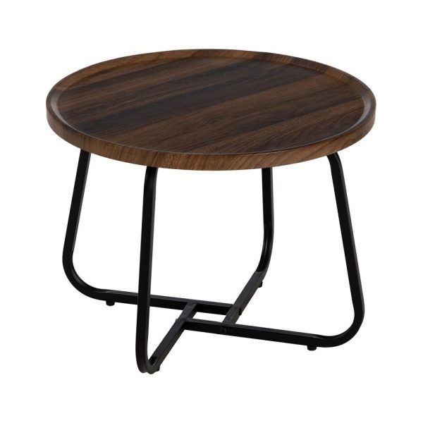 Mesa centro marrón dm-metal salón 50 x 50 x 38 cm