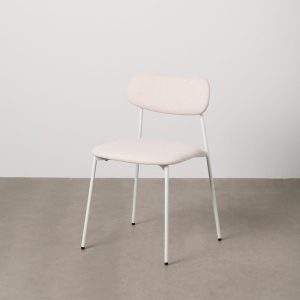 Silla Crema Tejido-Metal Contract 49 X 47 X 76 Cm Silla Crema Tejido-Metal Contract 49 X 47 X 76 Cm