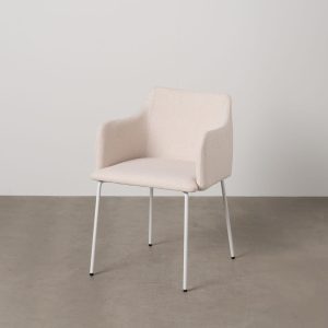 Silla Crema Tejido-Metal Salón 51 X 55 X 77 Cm Silla Crema Tejido-Metal Salón 51 X 55 X 77 Cm