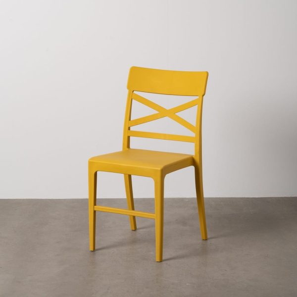 Silla amarillo polipropileno contract 44 x 51 x 84 cm