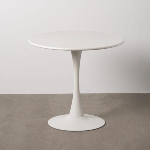 Mesa blanco metal 80 x 80 x 74 cm