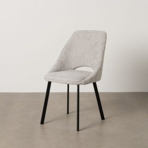 Silla Gris Tejido-Metal Salón 48 X 61 X 85 Cm