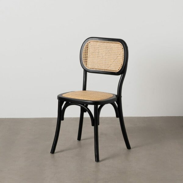 Silla negro madera de olmo contract 45 x 41 x 88 cm