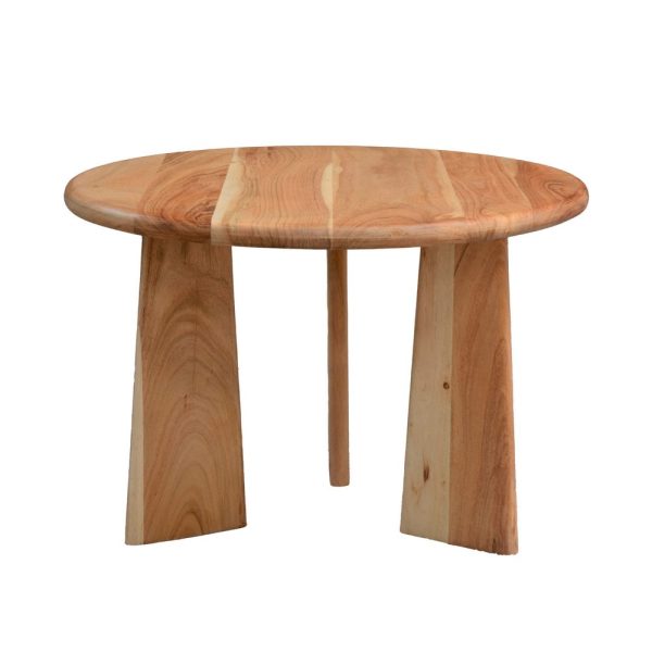 Mesa centro natural madera de mango 60 x 60 x 40 cm