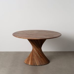 Mesa Comedor Marrón Madera De Acacia 130 X 130 X 76 Cm Mesa Comedor Marrón Madera De Acacia 130 X 130 X 76 Cm