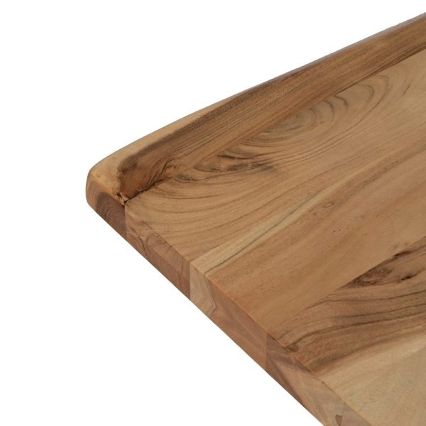 Mesa comedor natural madera de acacia 180 x 90 x 76 cm