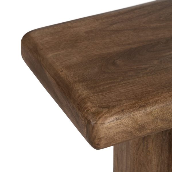 Mesa centro marrón madera de mango salón 120 x 35 x 45 cm