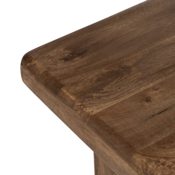 Mesa centro marrón madera de mango salón 140 x 70 x 45 cm