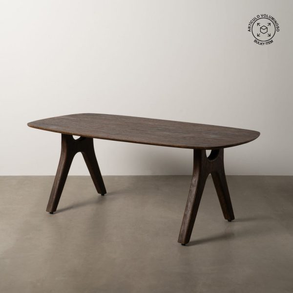 Mesa comedor marrón madera de mango 200 x 100 x 76 cm