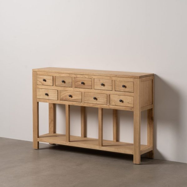 Consola natural madera mindi entrada 120 x 30 x 80 cm