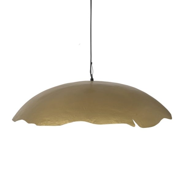 Lámpara techo oro metal iluminación 80 x 80 x 22 cm