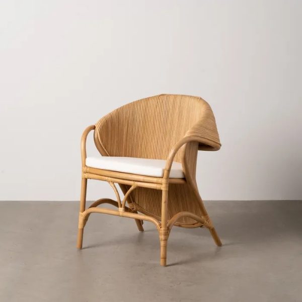 Sillón natural ratán decoración 65 x 63 x 78 cm