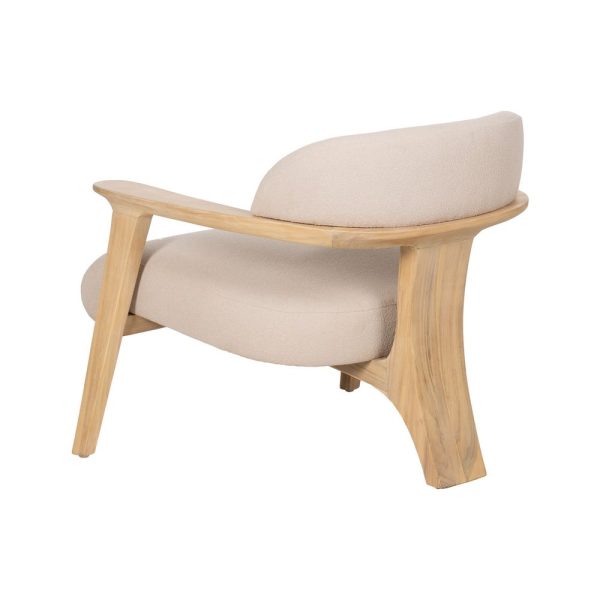 Sillón natural tejido-madera salón 76 x 73 x 68 cm