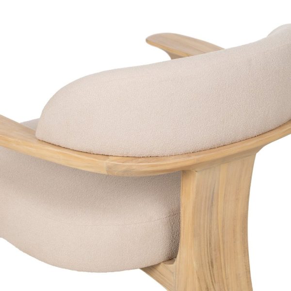 Sillón natural tejido-madera salón 76 x 73 x 68 cm