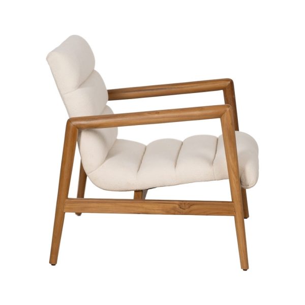 Sillón natural tejido-madera salón 79 x 56 x 76 cm